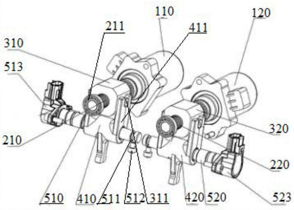Four-gear AMT (Automated Mechanical Transmission) gear shifting actuating mechanism for electric vehicles