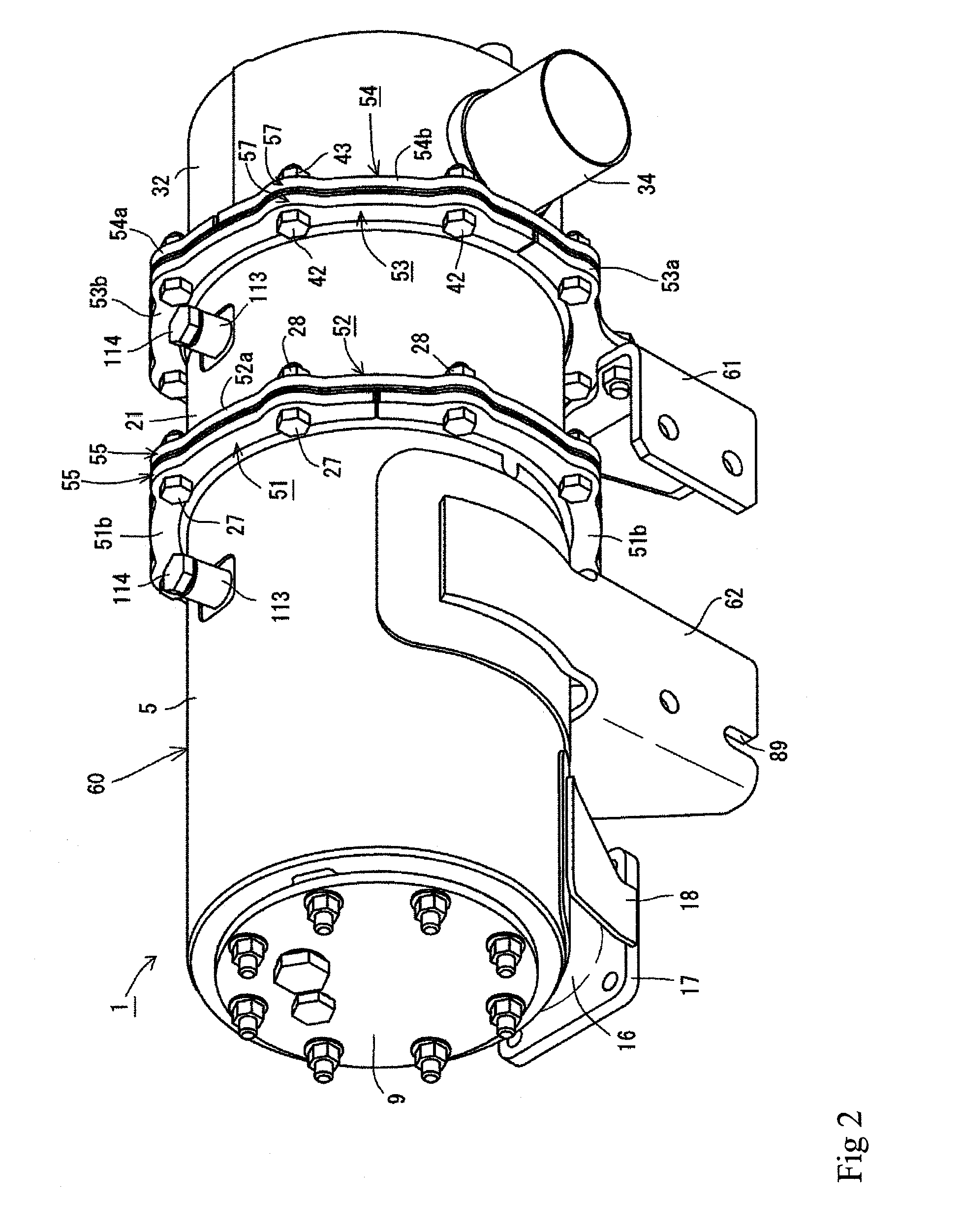 Exhaust gas purifying device