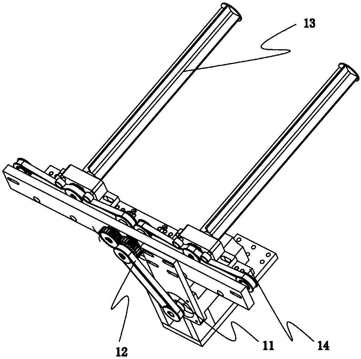 Environment-friendly paper bag automatic feeding device and method