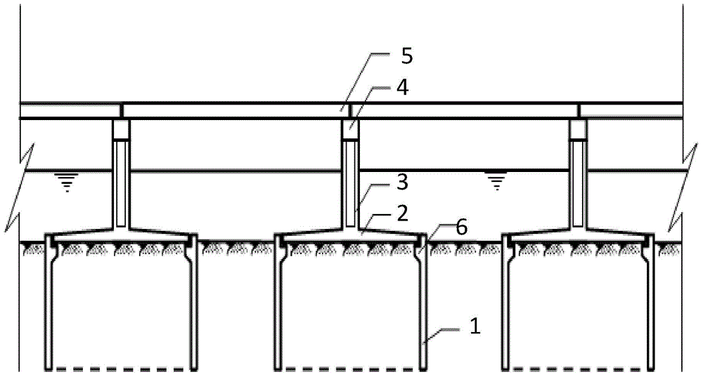 Installation method of a cylindrical foundation trestle structure