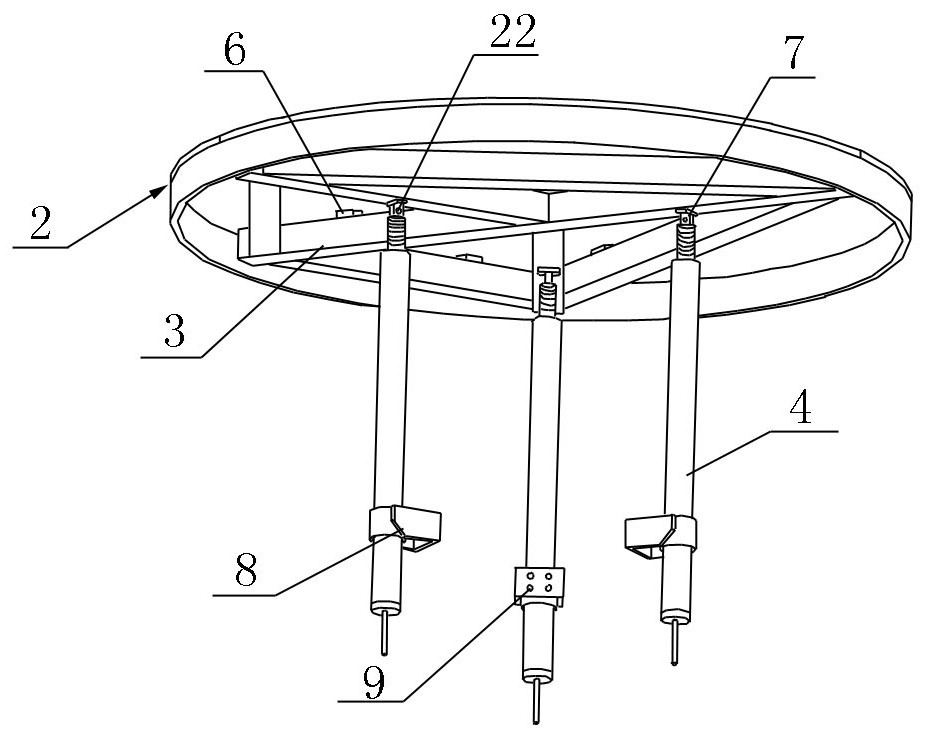 Liftable umbrella-shaped water retaining device and construction method thereof