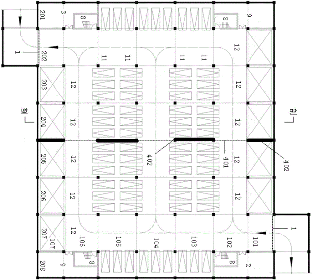 A three-dimensional double-deck car parking device