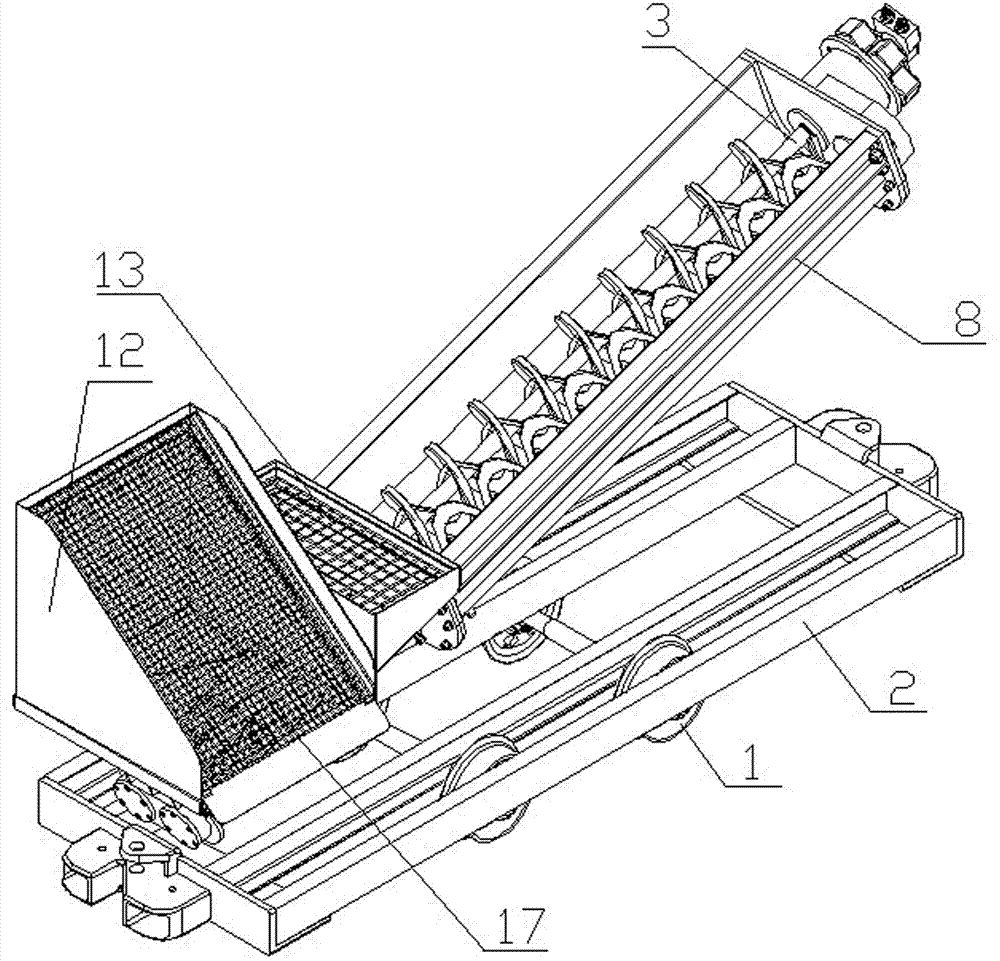 Automatic screw matching concrete stirring conveyer
