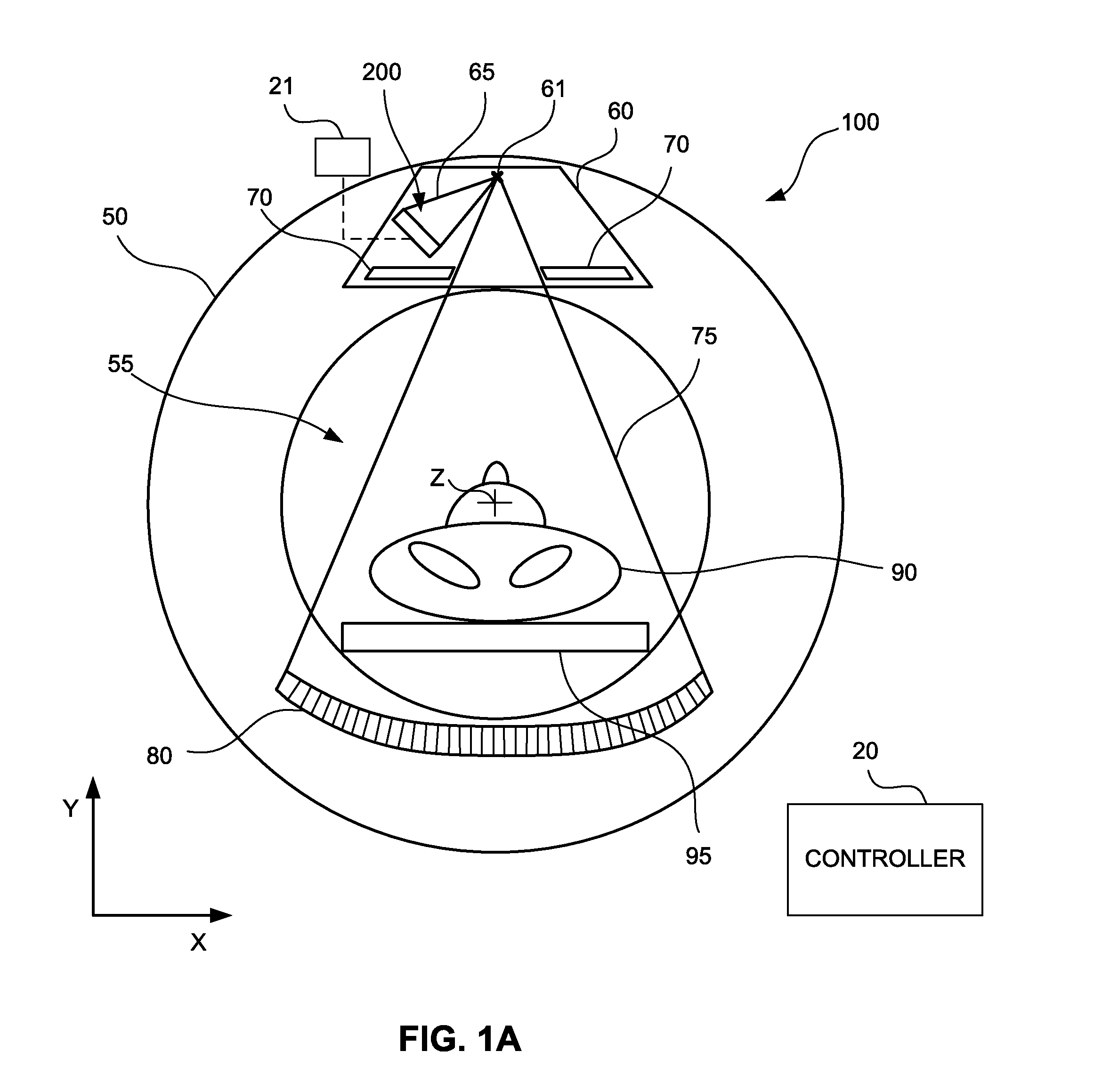 Method and apparatus for focal spot position tracking