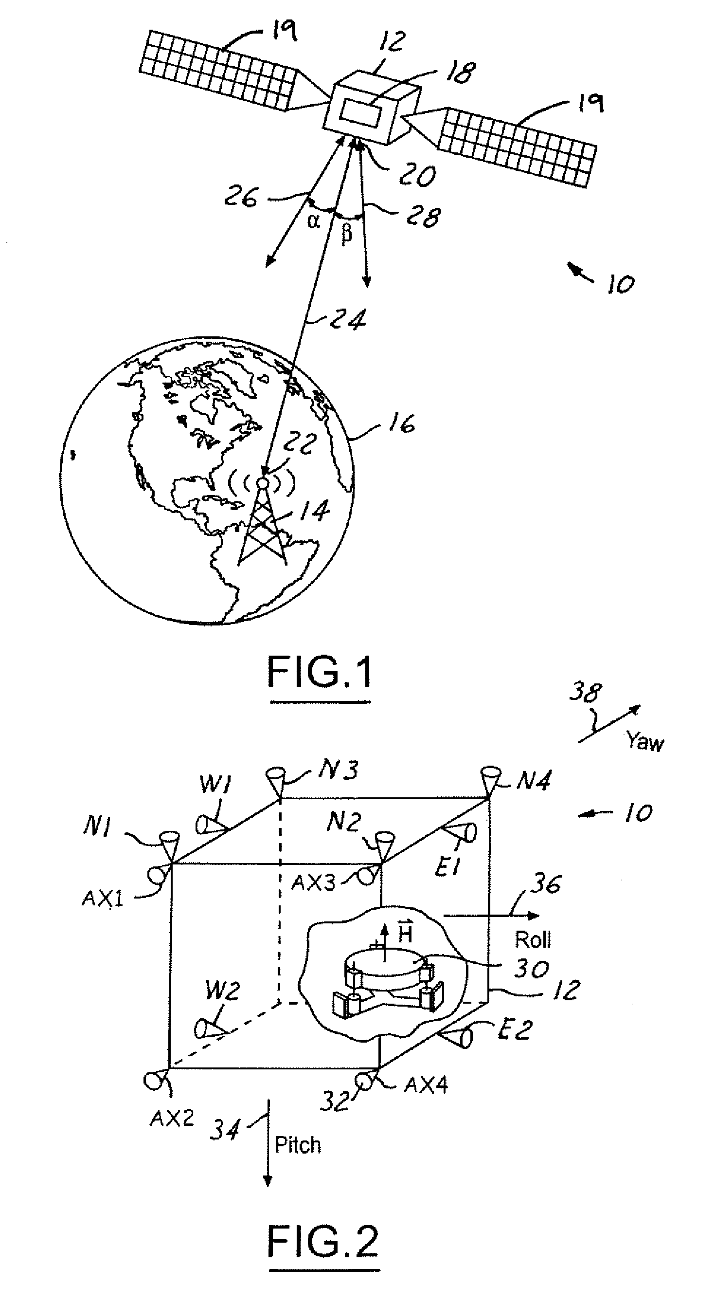 System for counteracting a disturbance in a spacecraft
