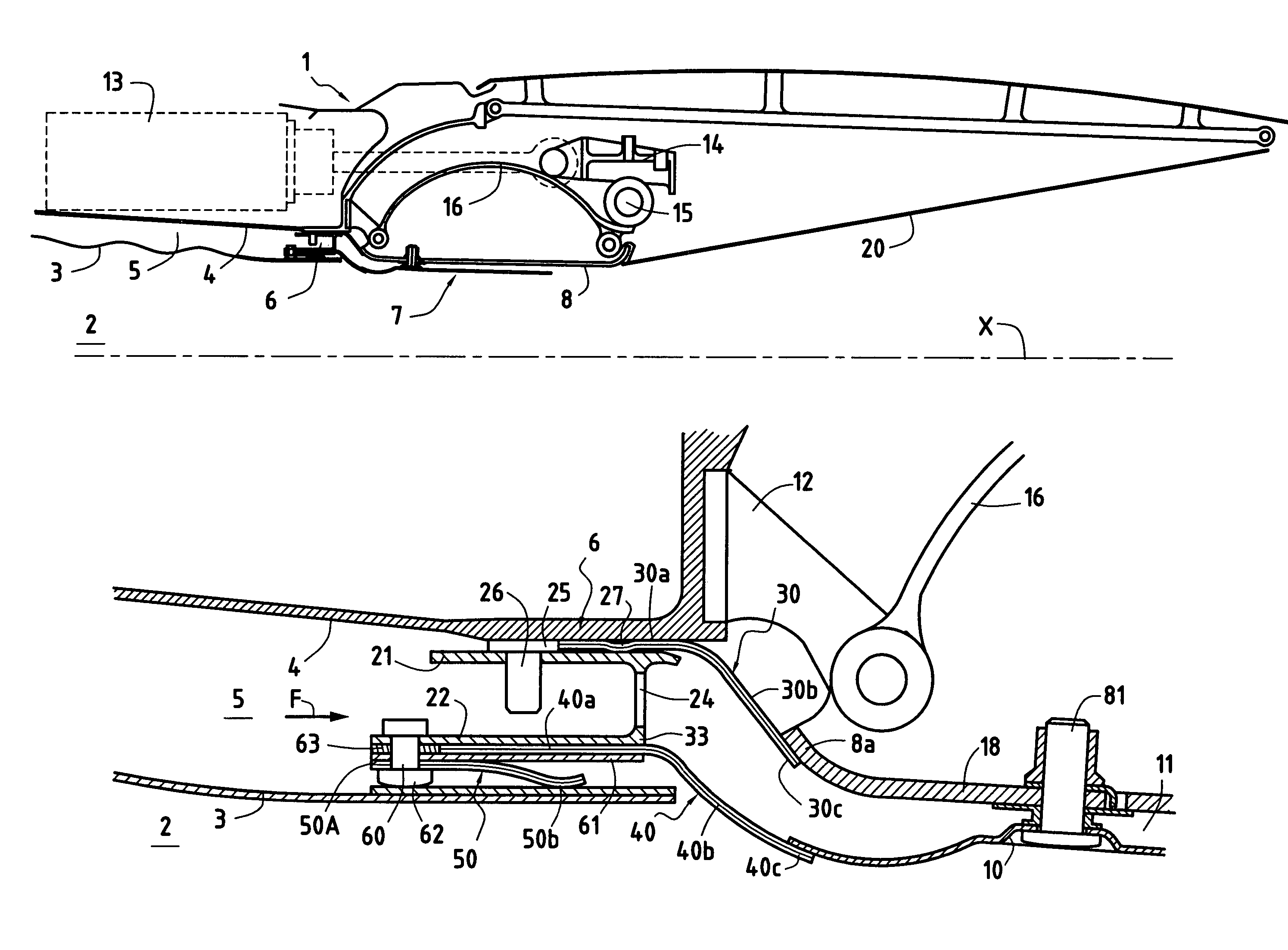 System for sealing the secondary flow at the inlet to a nozzle of a turbomachine having a post-combustion chamber