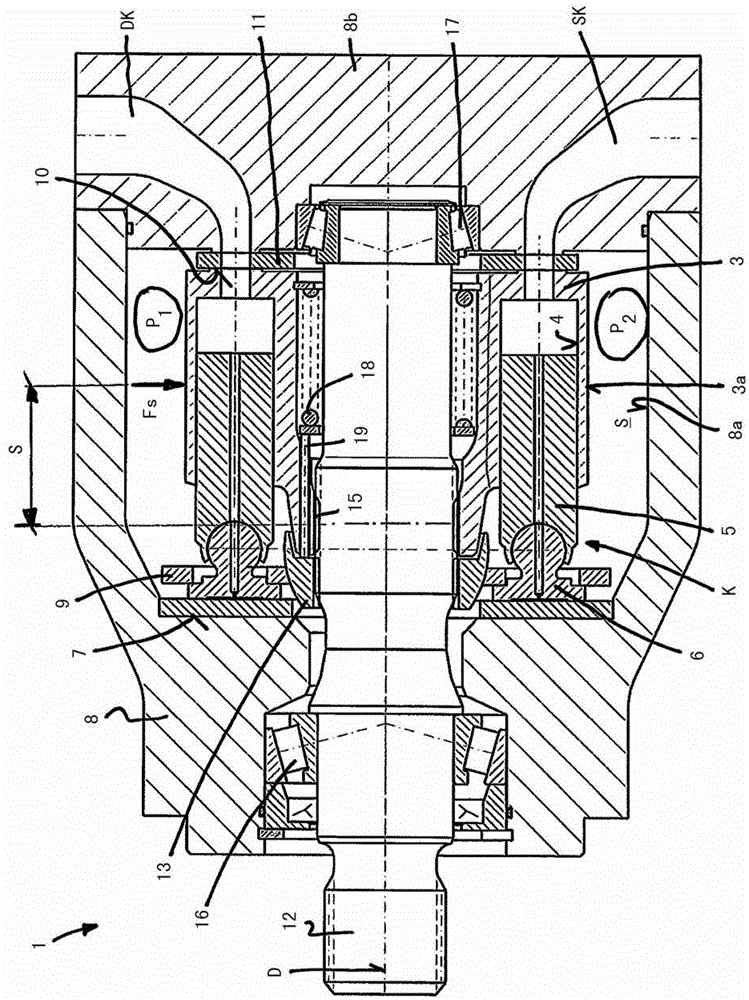 Axial piston machine with housing filled with pressure medium