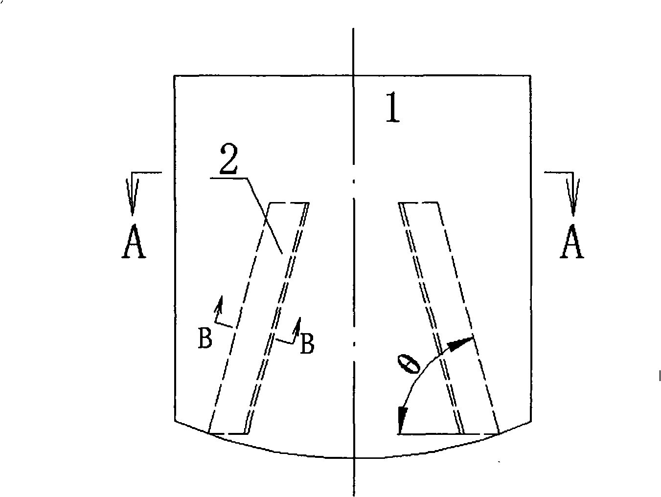 Column plate downcomer for evenly distributing liquid stream
