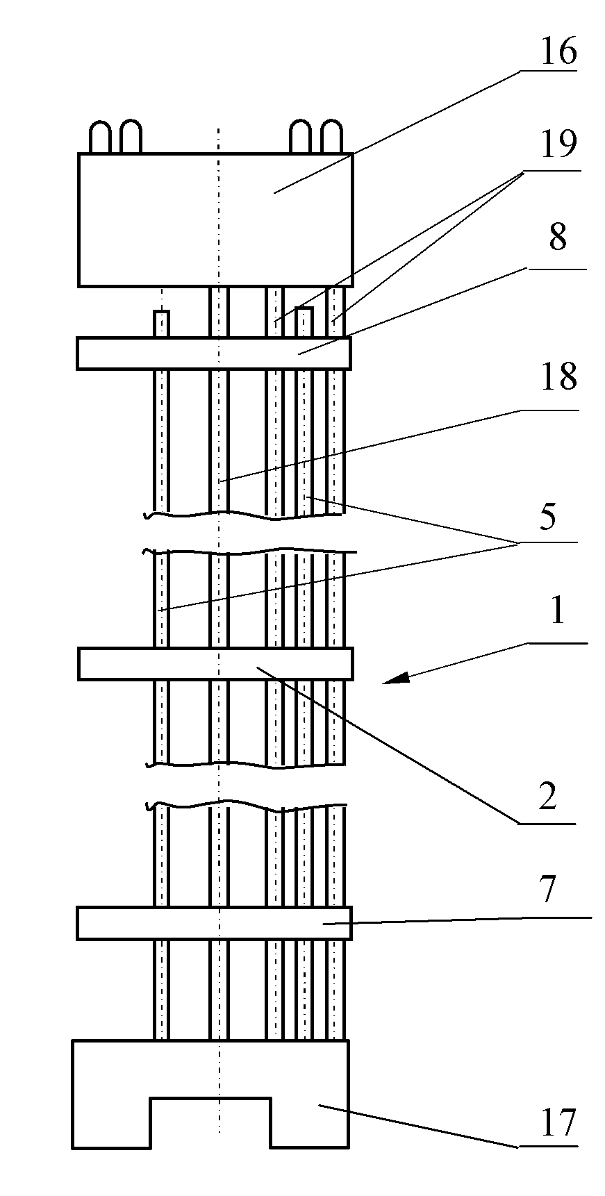 Fuel assembly and plug-in distance element