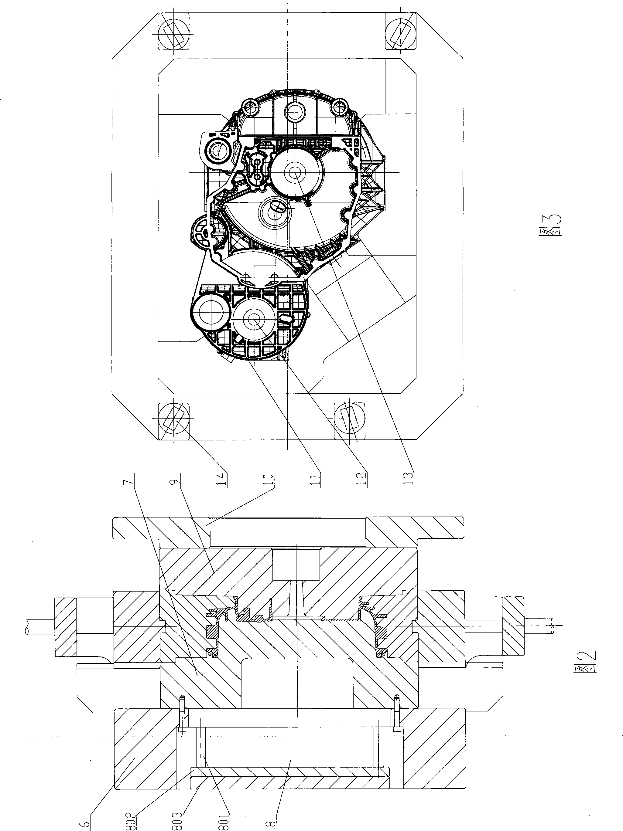 Casting technique of heavy duty trucks gear box and die