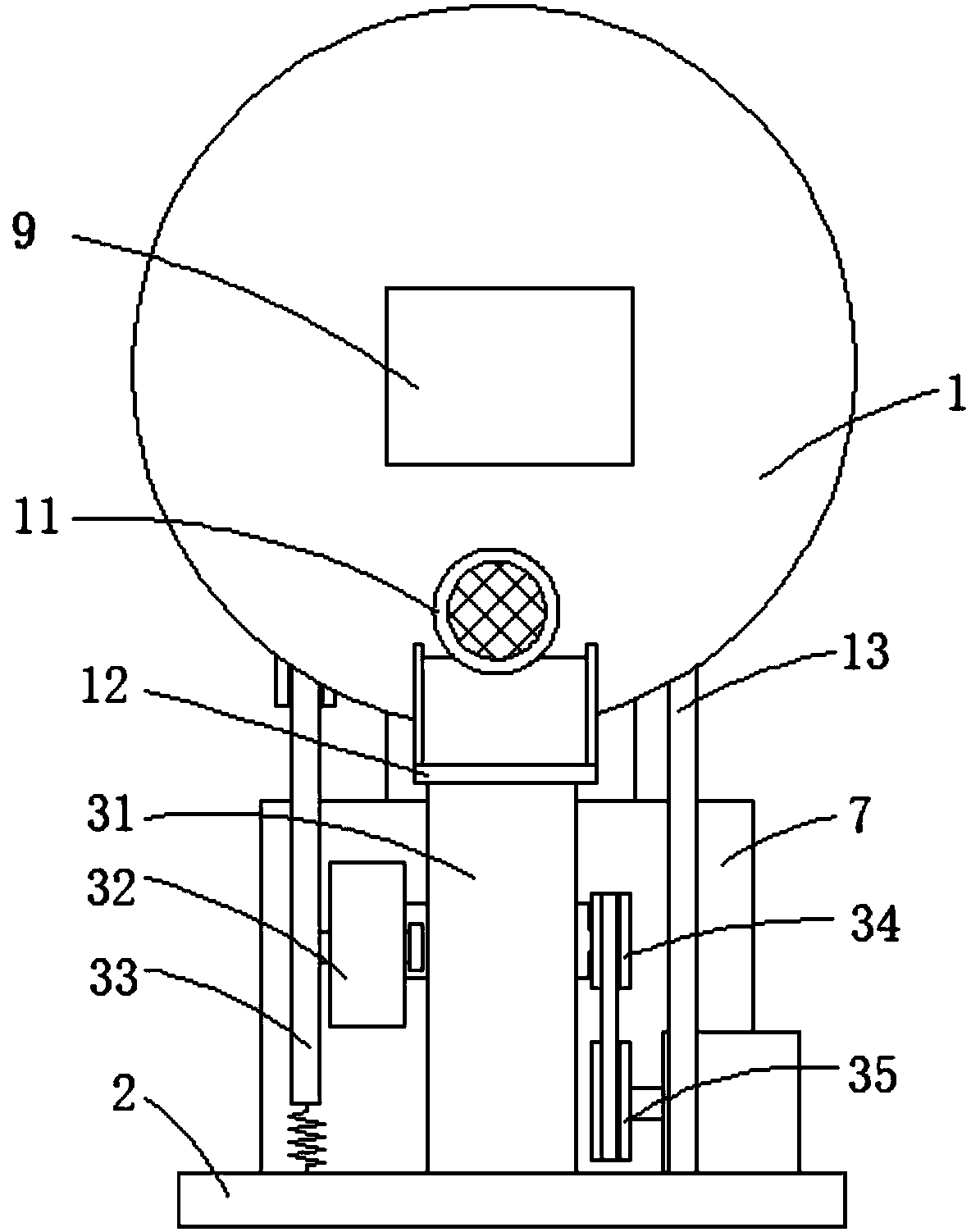 Drying device for fluororesin particle production