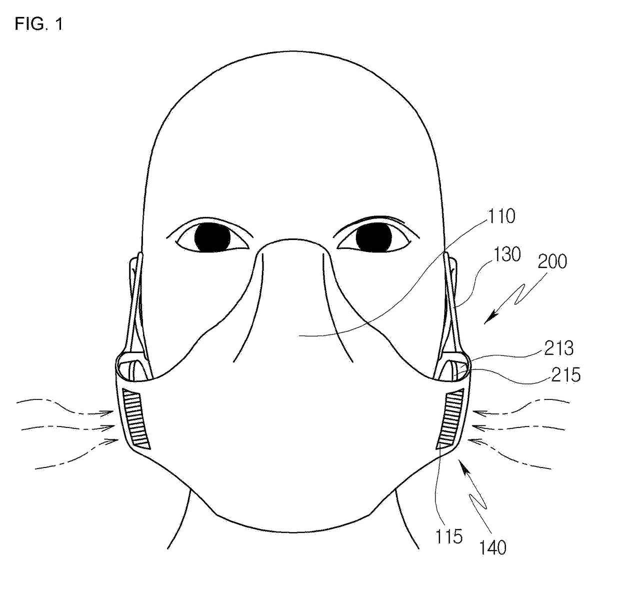 Harmful-substance-blocking health mask using air curtain