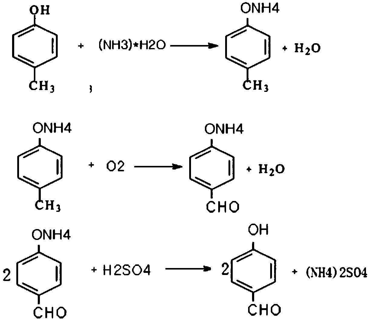 Preparation method for p-hydroxy benzaldehyde