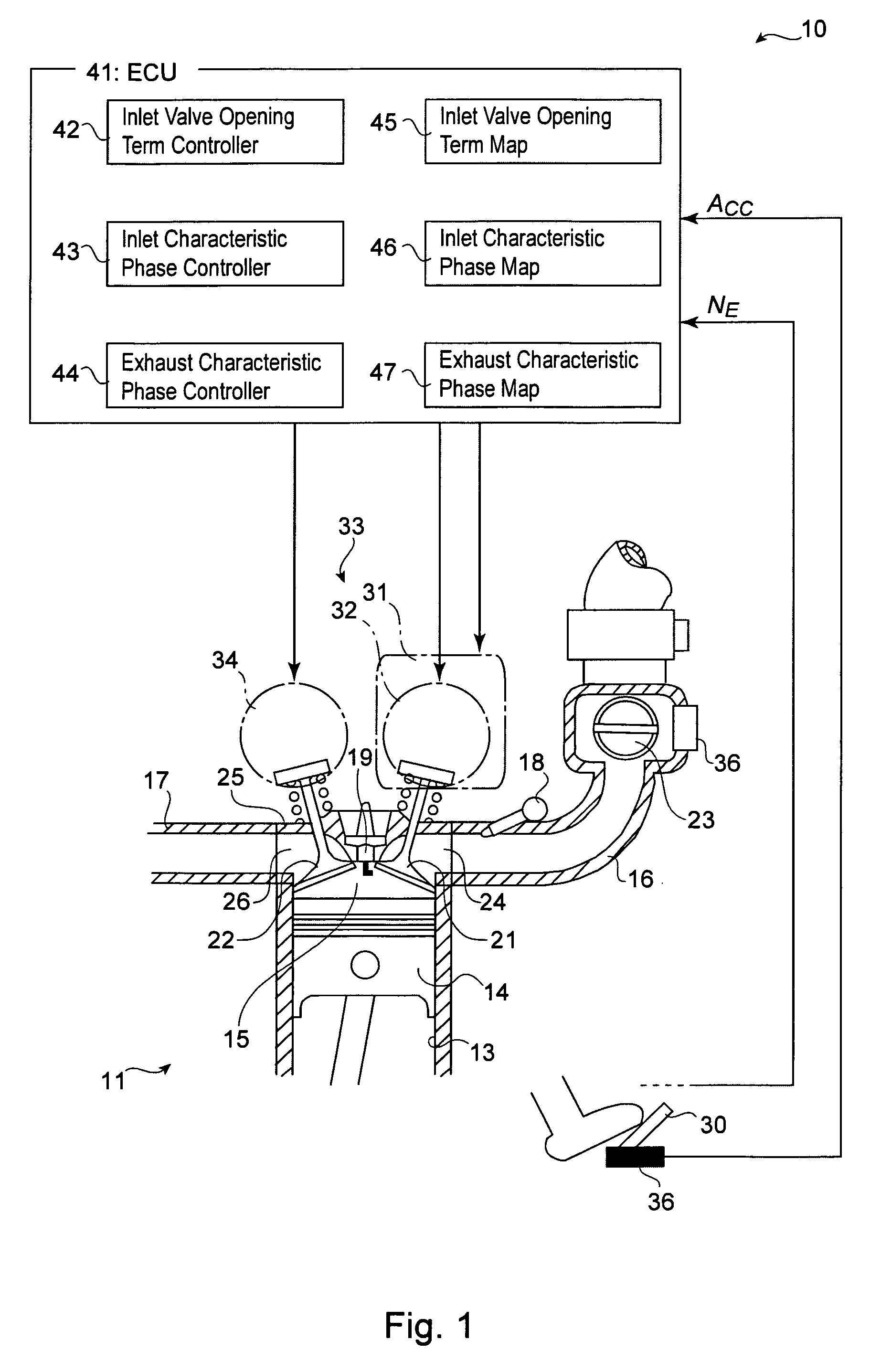 Engine equipped with adjustable valve timing mechanism