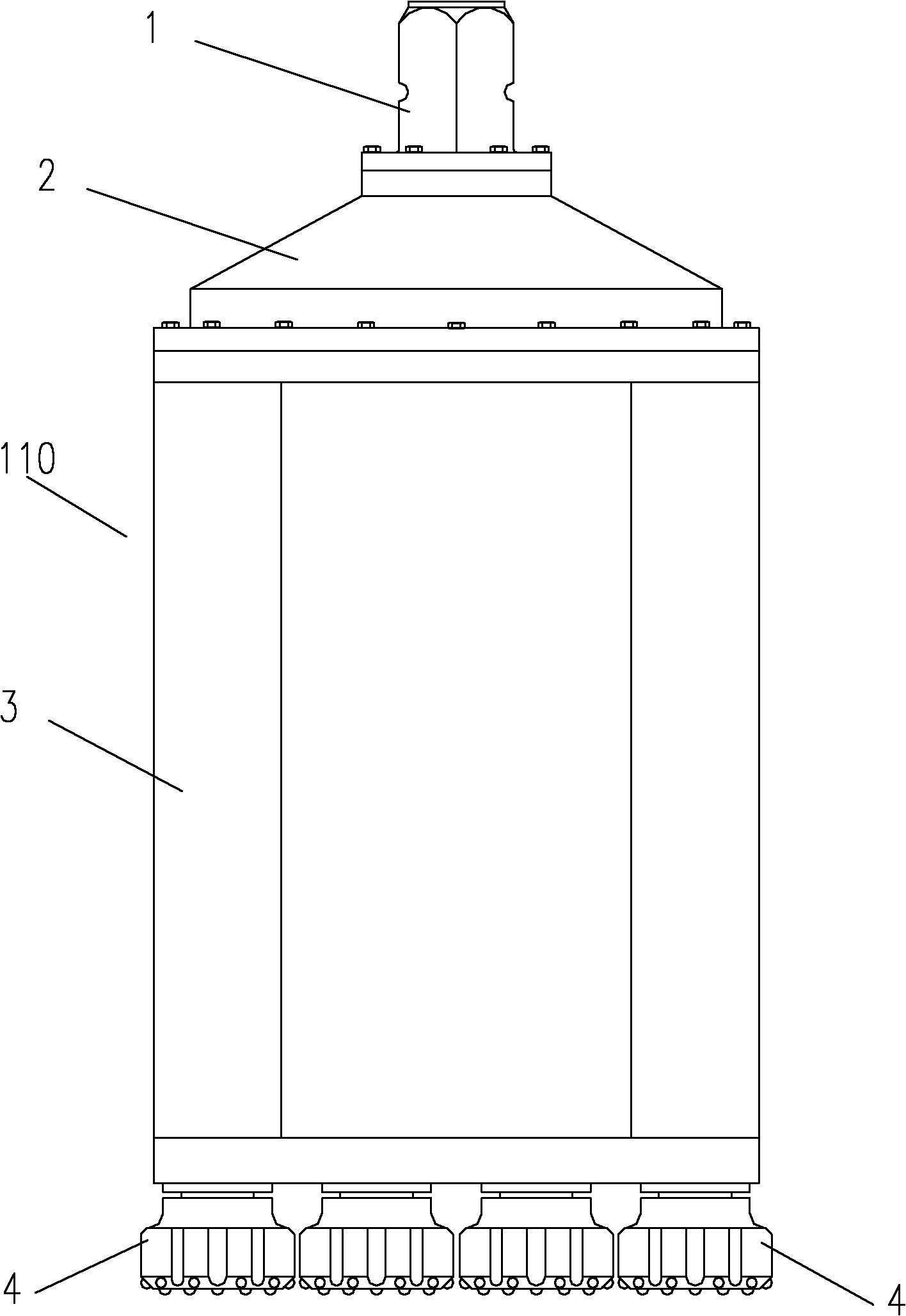 Rotation-revolution combined down-hole hammer and construction method thereof
