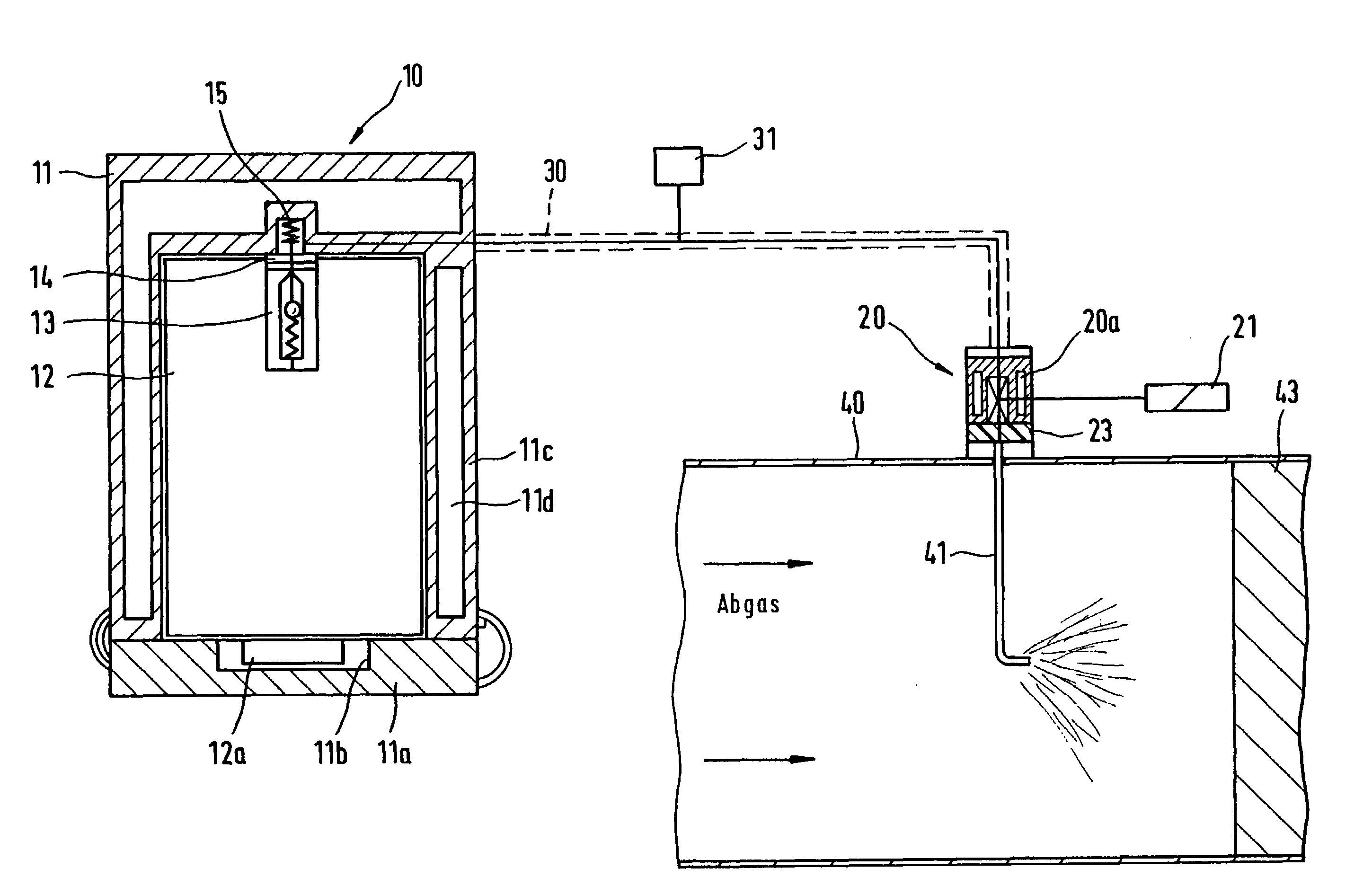 Method and device for storing and dosing a reducing agent