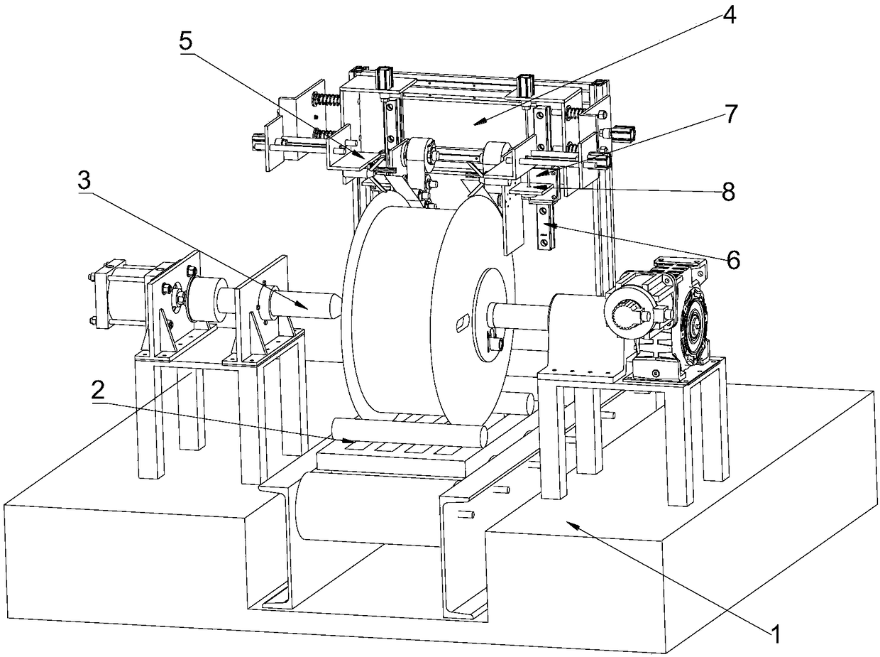 Tire bead steel wire double-side adhesive pasting device