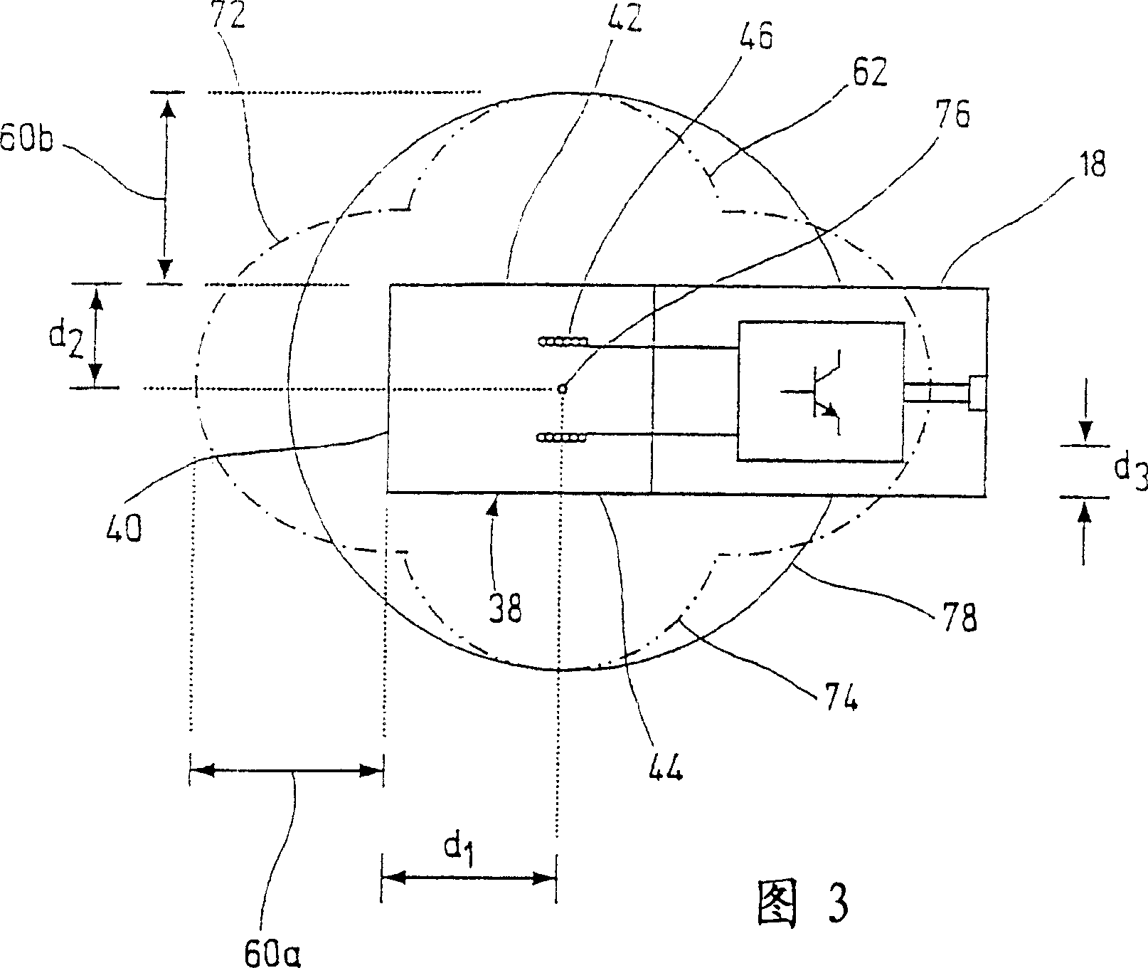 Safety switch for monitoring a closed position of two parts moveable relative to one another