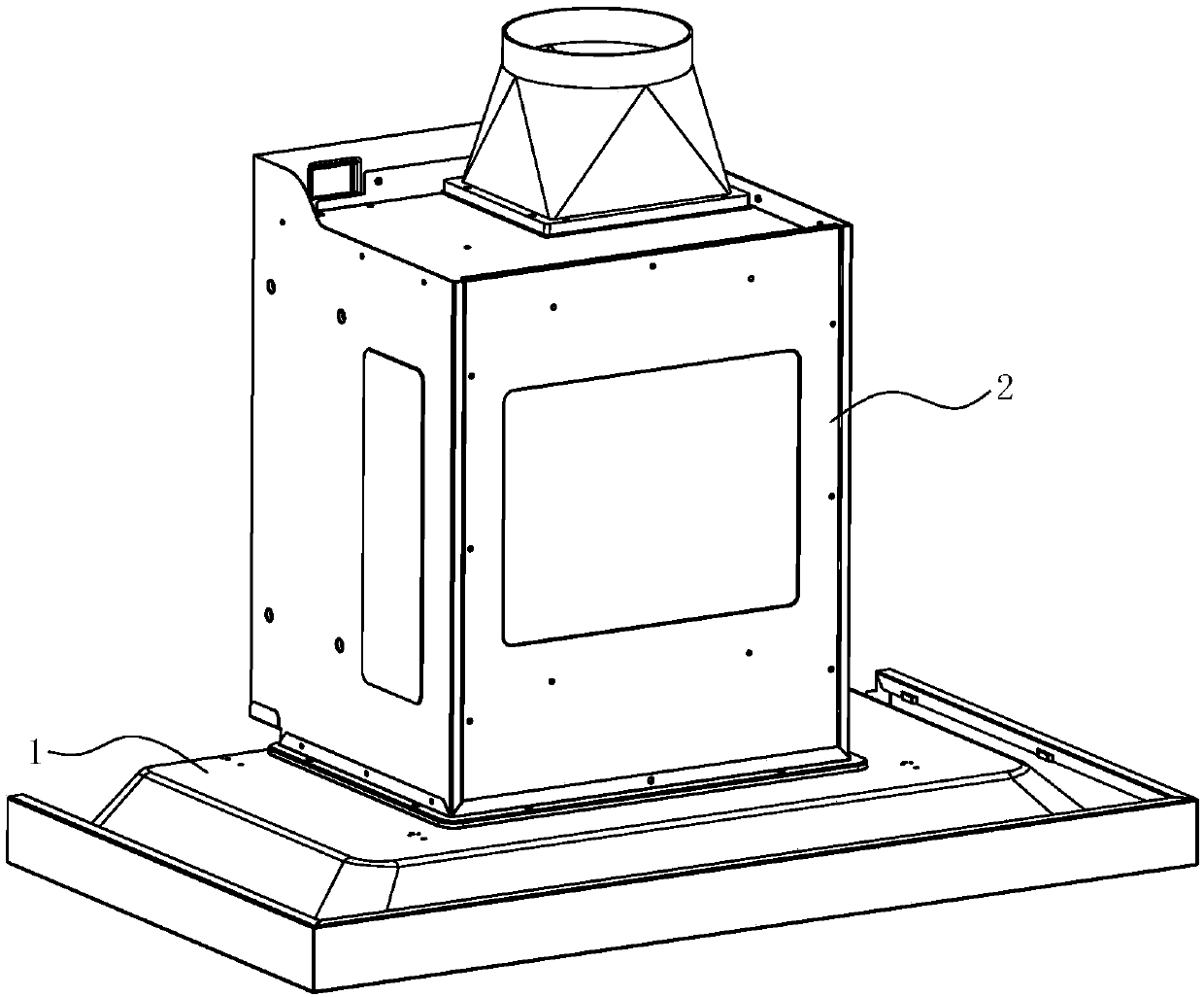 A backward centrifugal fan for a range hood and the range hood