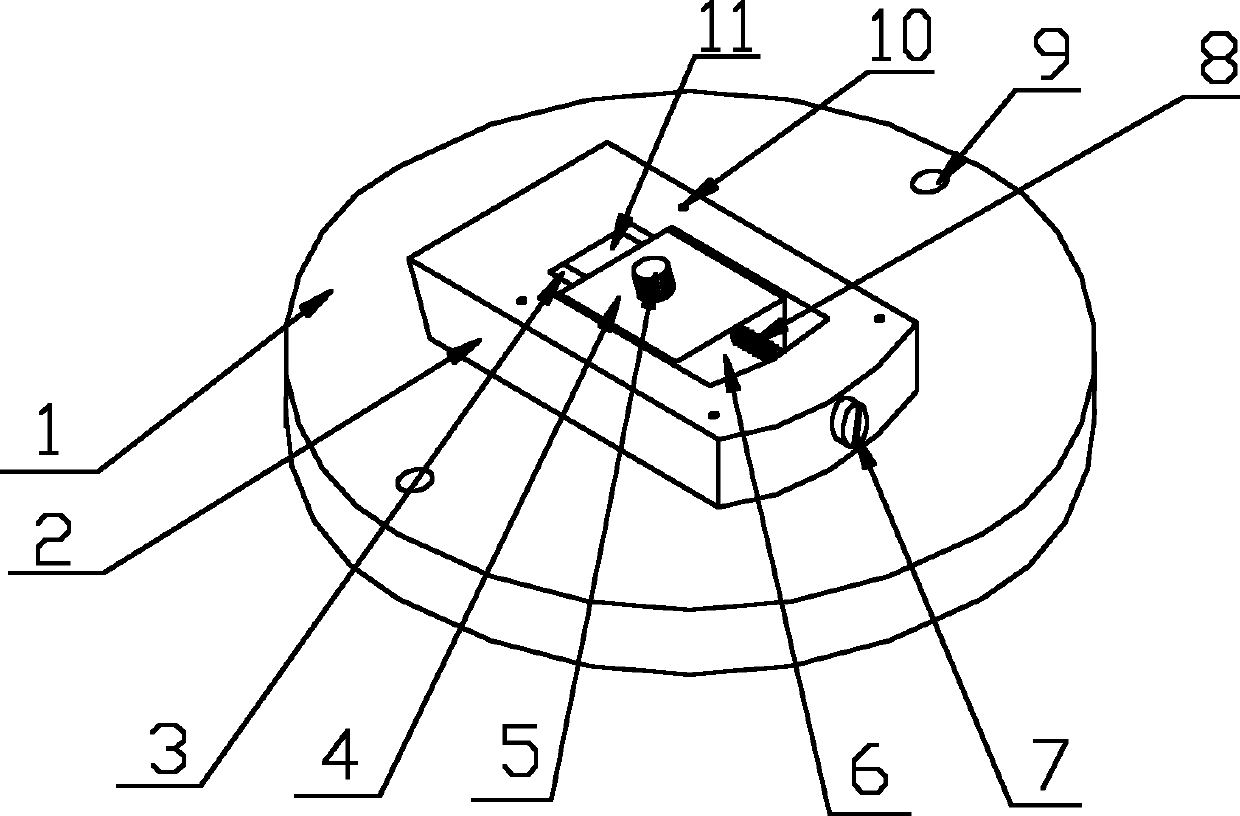 Positioning device for electrode welding of semiconductor laser