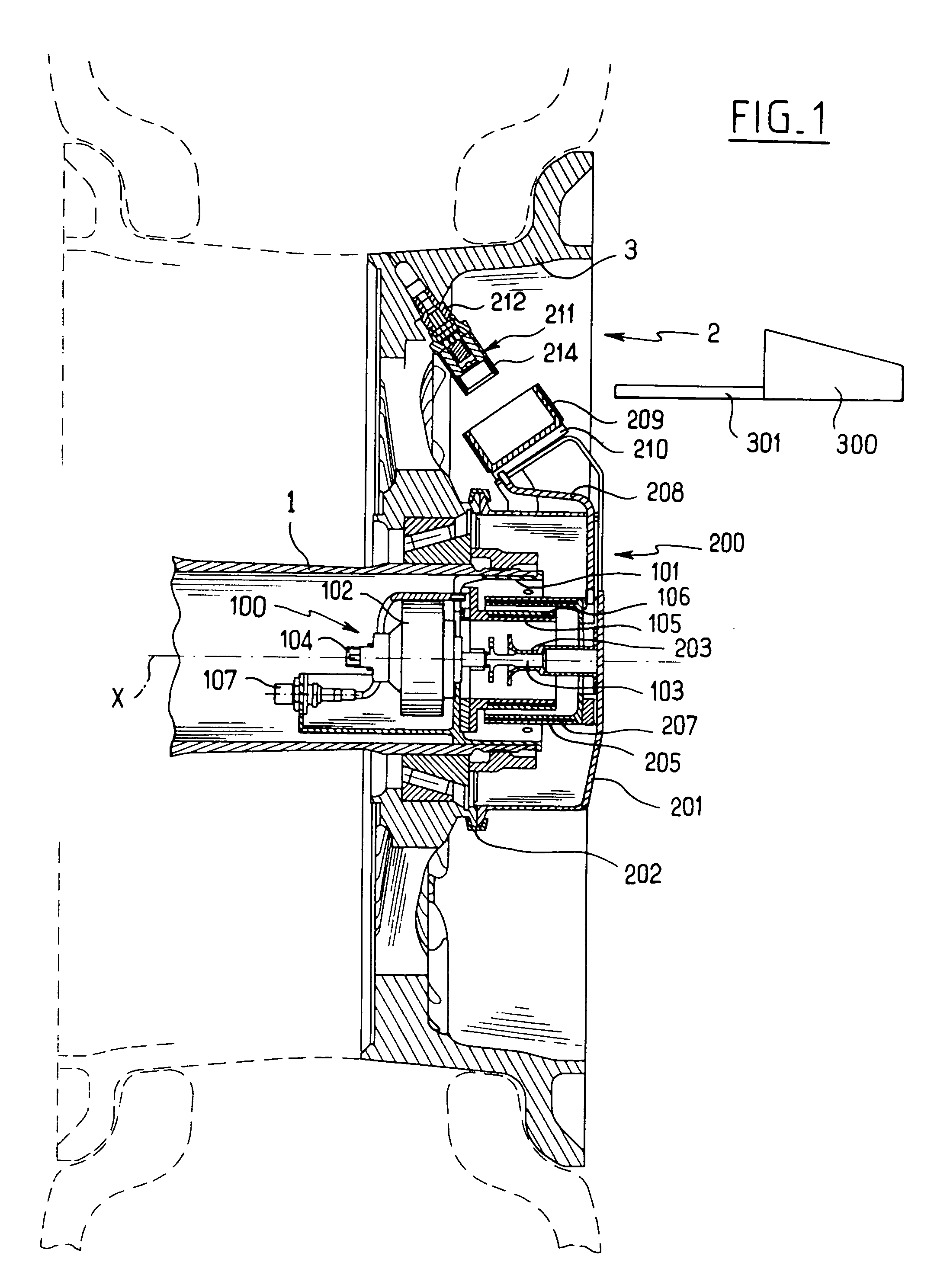 Axle end equipment for a vehicle, in particular an aircraft