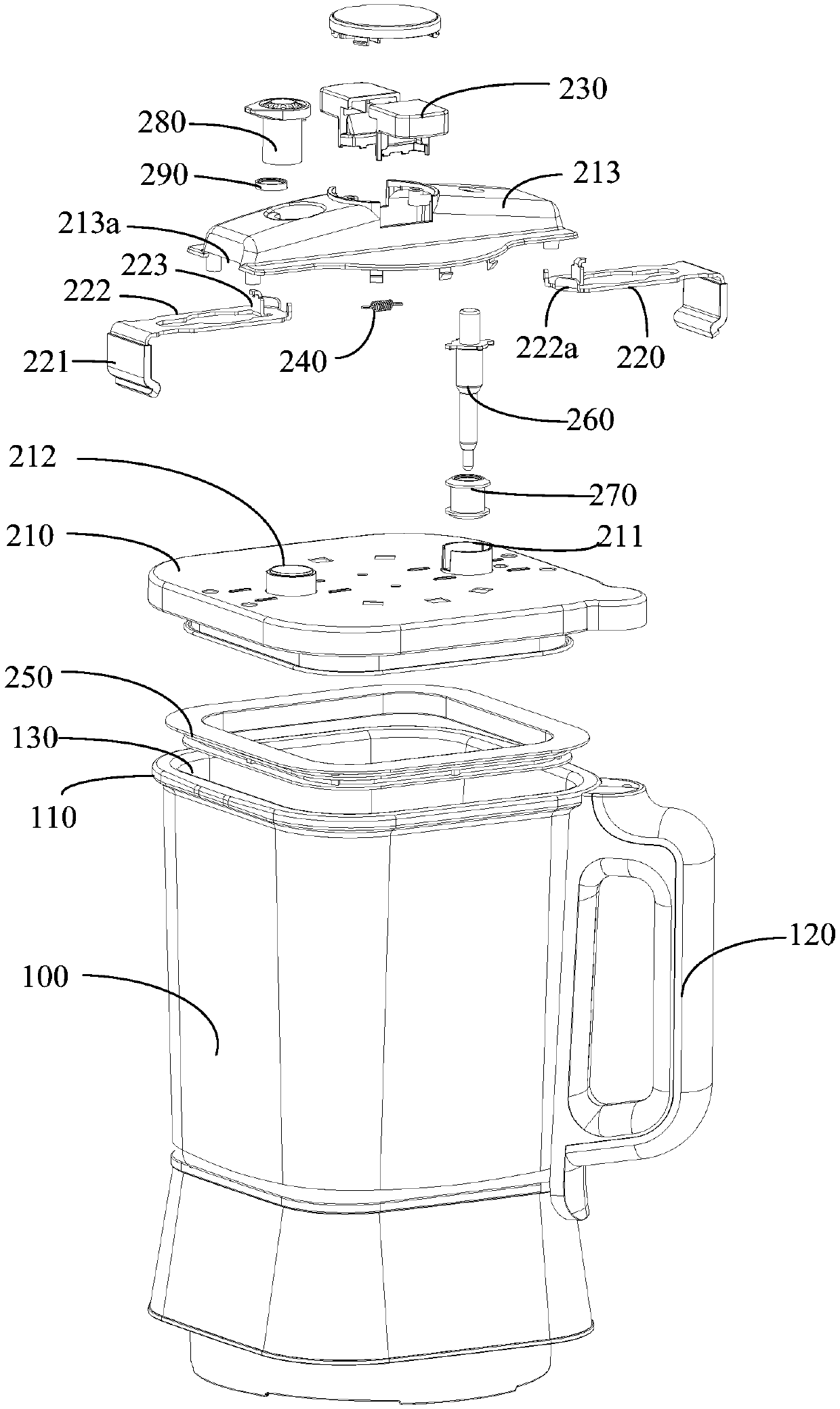 Cup body assembly and food processor