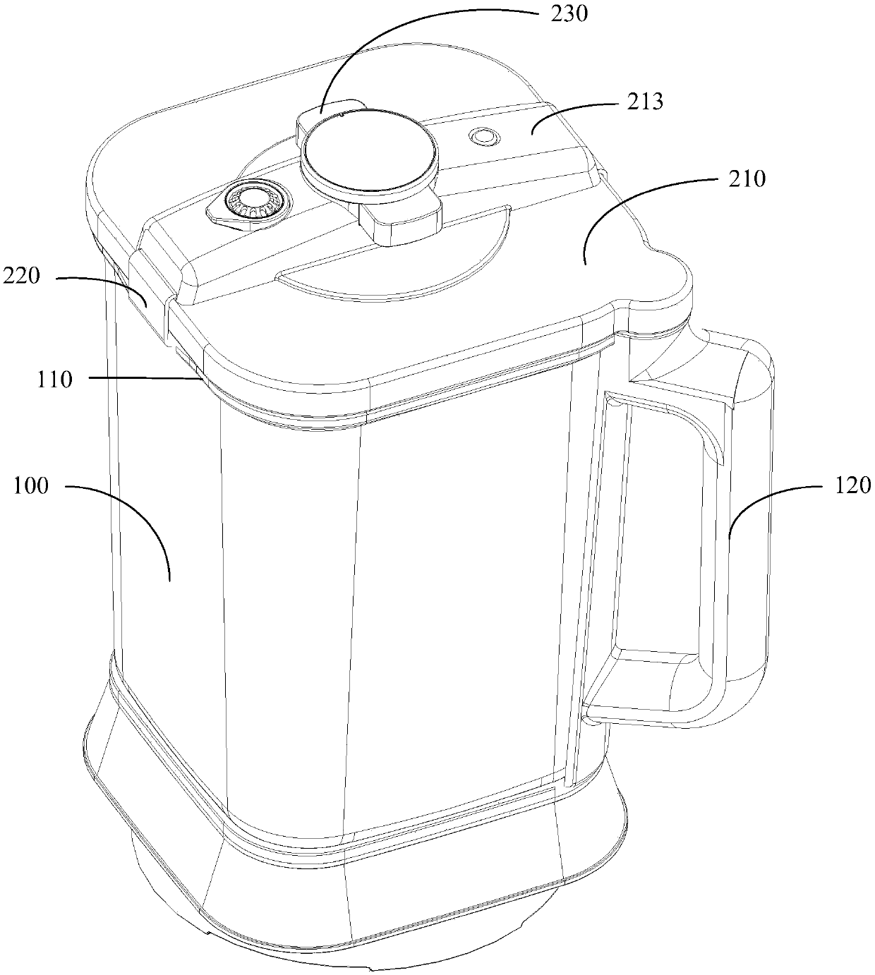 Cup body assembly and food processor