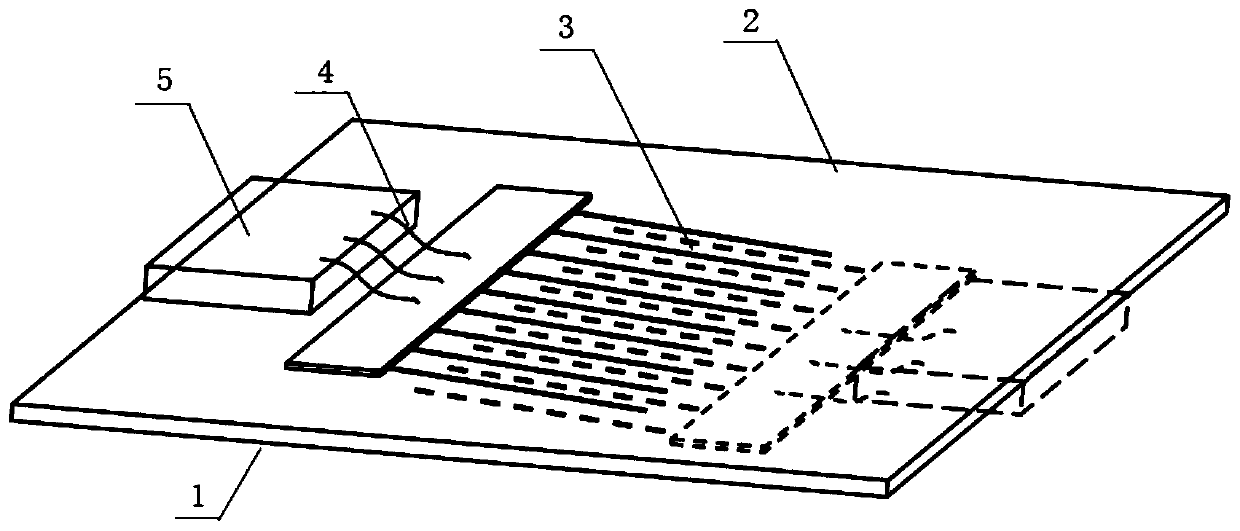 Micron-gap different-surface interdigital photoconductive switch