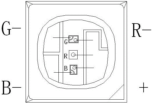 2121RGB lamp bead bracket and die bonding method