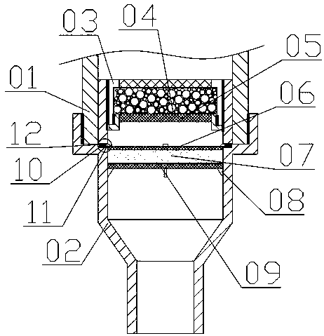 Drinking water filling line filtering device