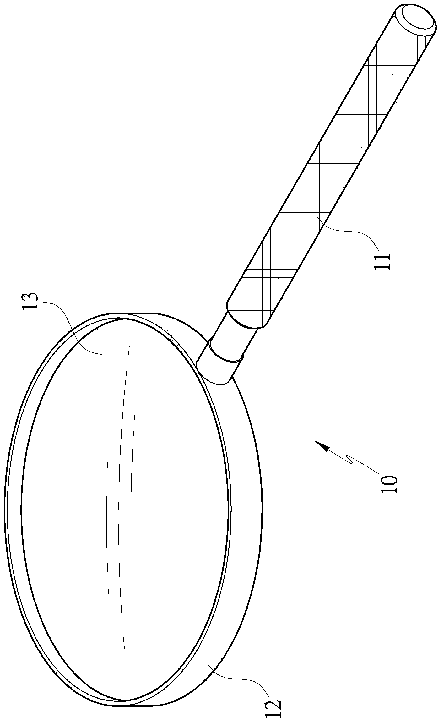 Footstand adjusting and positioning structure of magnifying lens device