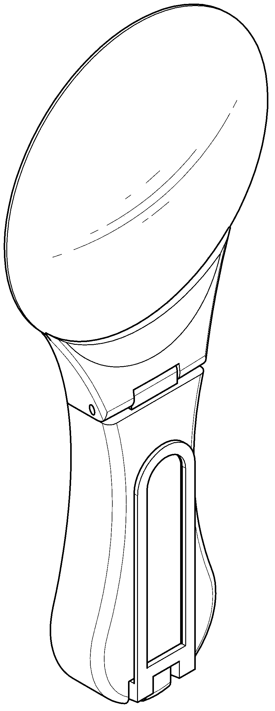 Footstand adjusting and positioning structure of magnifying lens device