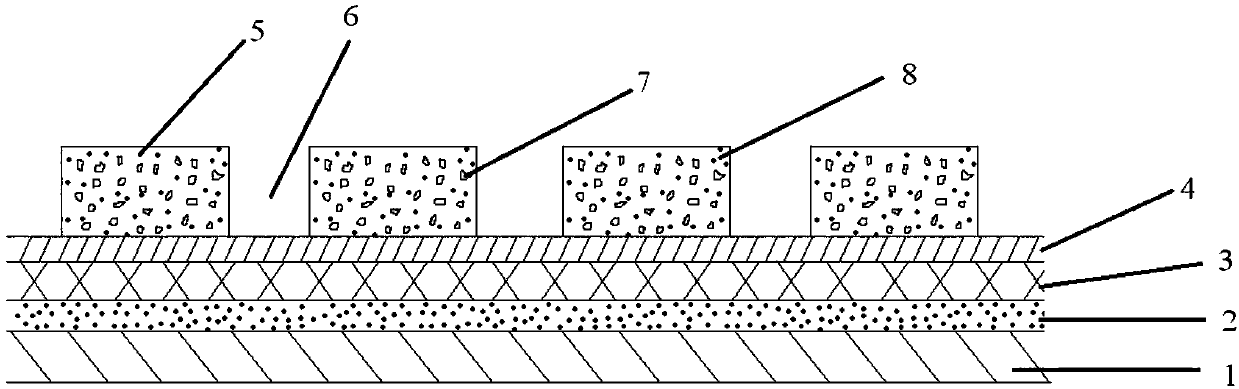 Three-dimensional grinding material and preparation method thereof