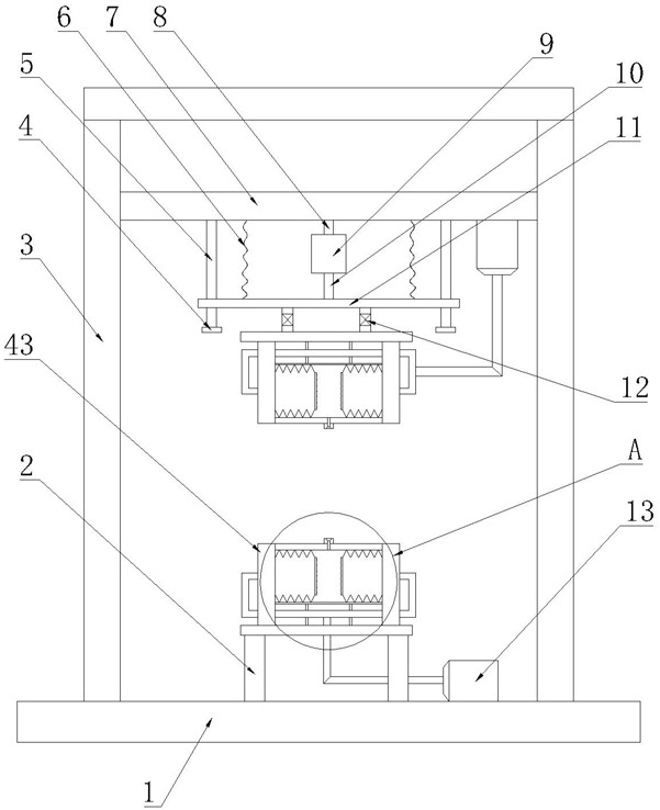 Copper foil tension testing device