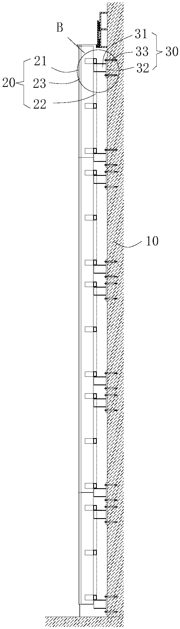 Hollow light-transmitting integral stone decoration vertical column and construction method thereof