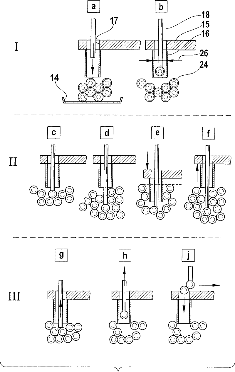 Device for transporting ball shaped component into container