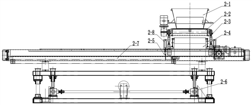 Distributing device and method for distributing quartz stone slabs