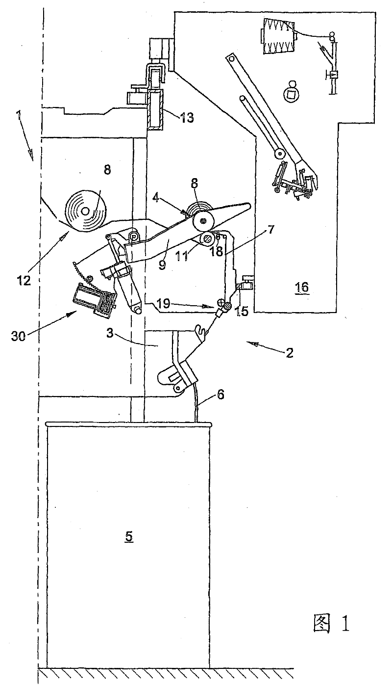 Creel loading and relieving device for a winding device of a textile machine producing crosswound bobbins