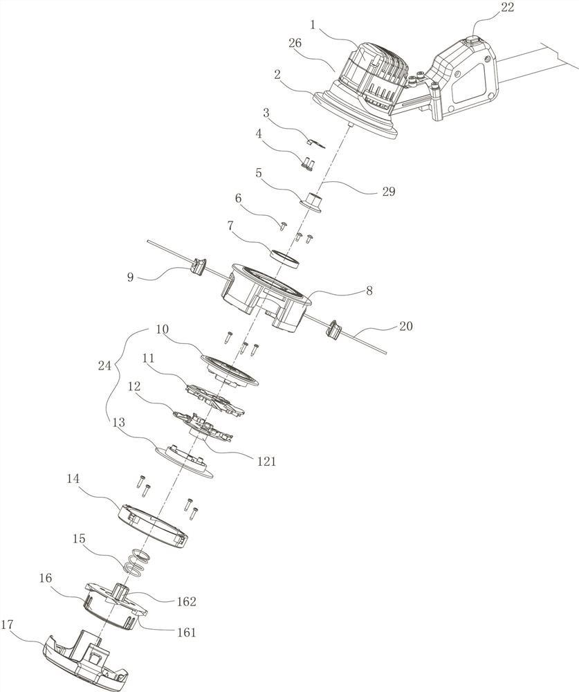 Automatic coil winding grass trimmer