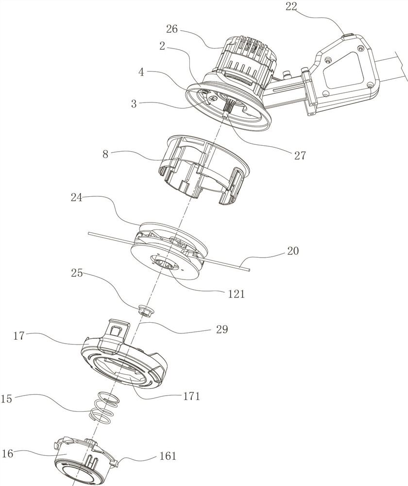 Automatic coil winding grass trimmer