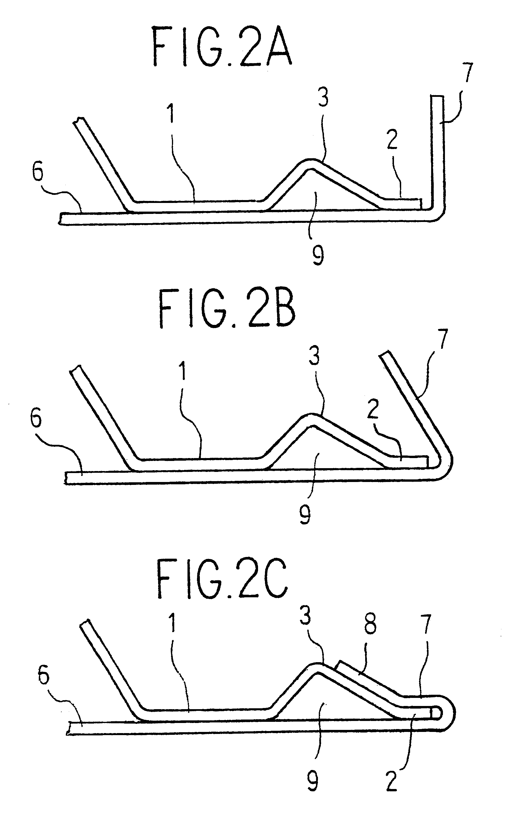 Structure of hemmed together metal plate materials