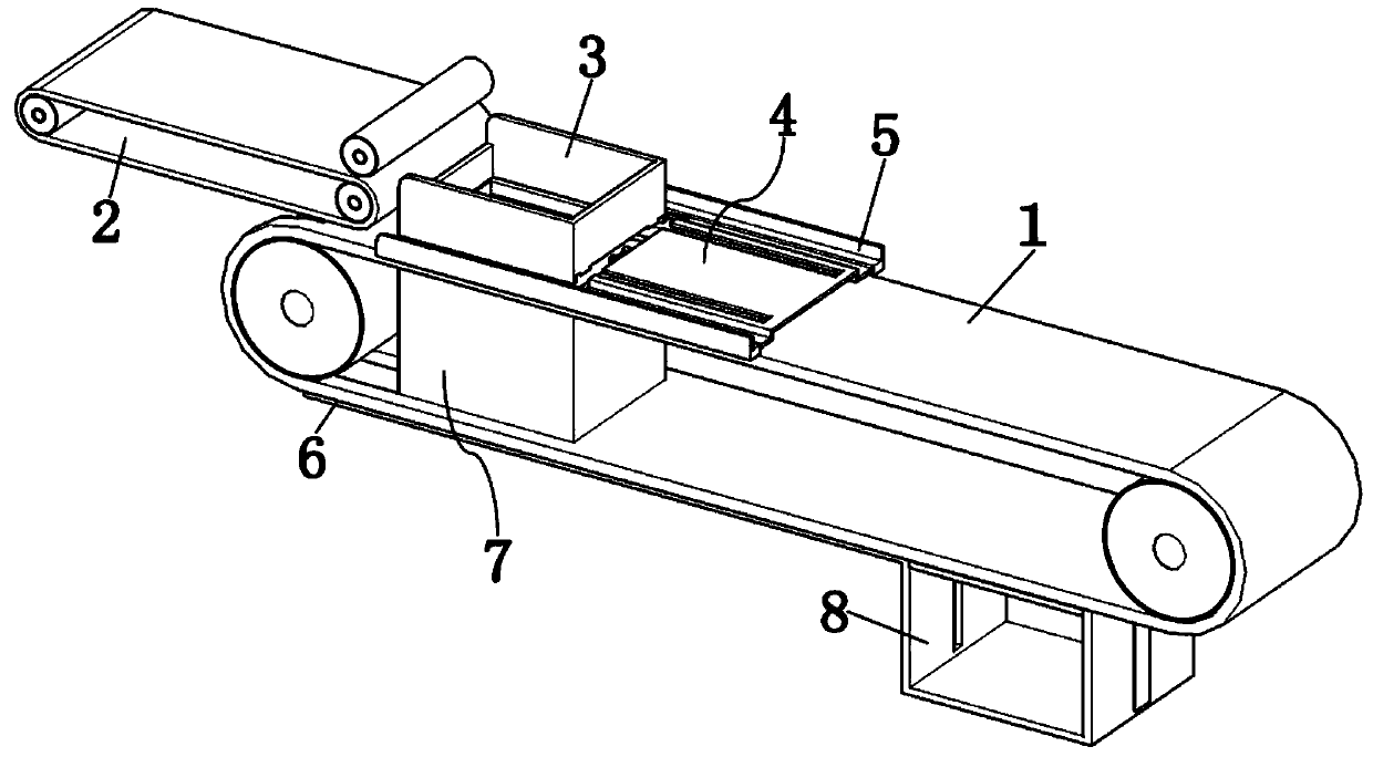 Reciprocating type plastic bag conveying device