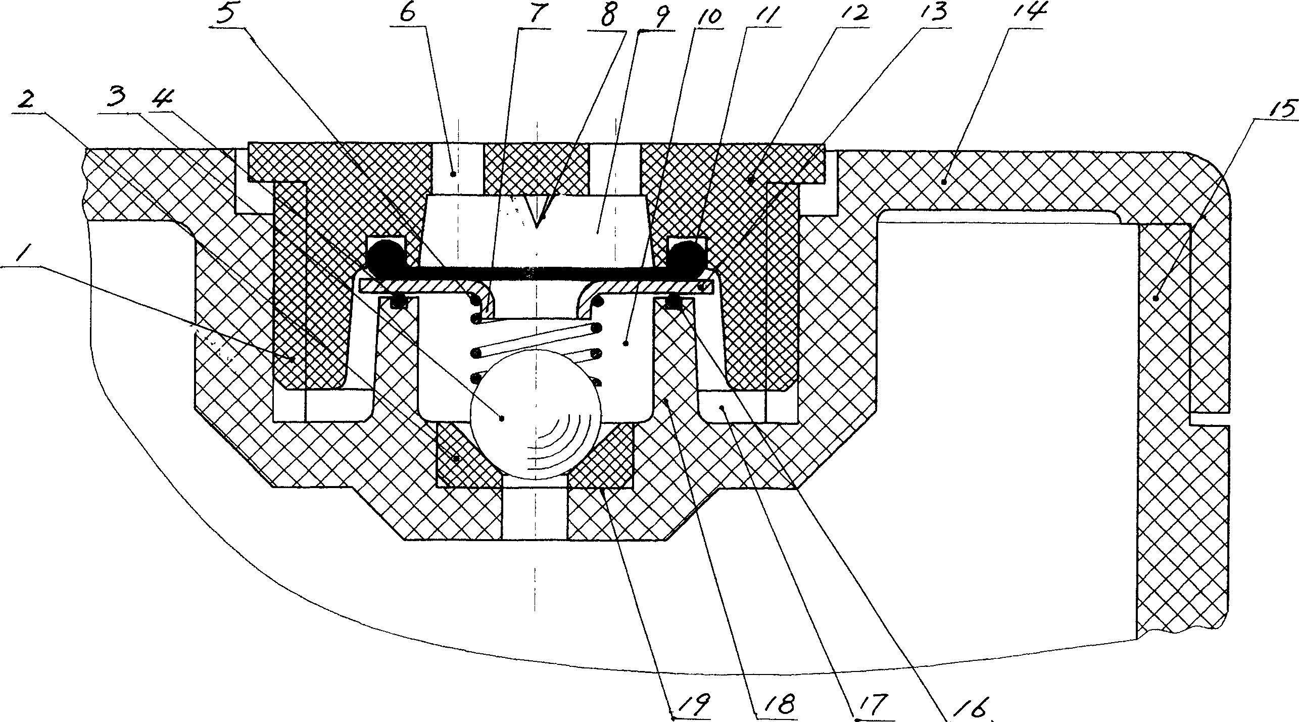 Safety valve for lithium ion cell