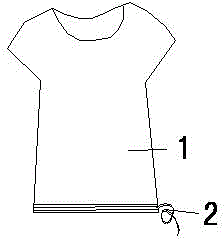 Moisture-absorption T-shirt with rope