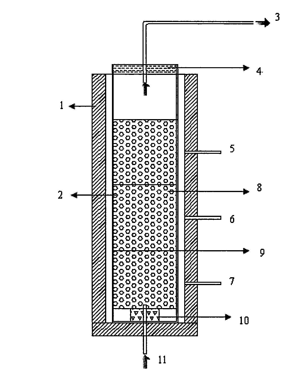 Test method and device for simulating the circulating enrichment discipline of alkali metal in blast furnace