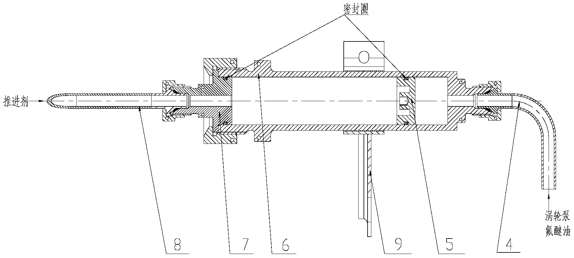 Novel pressure stabilization device for double-end surface sealing of turbine pump