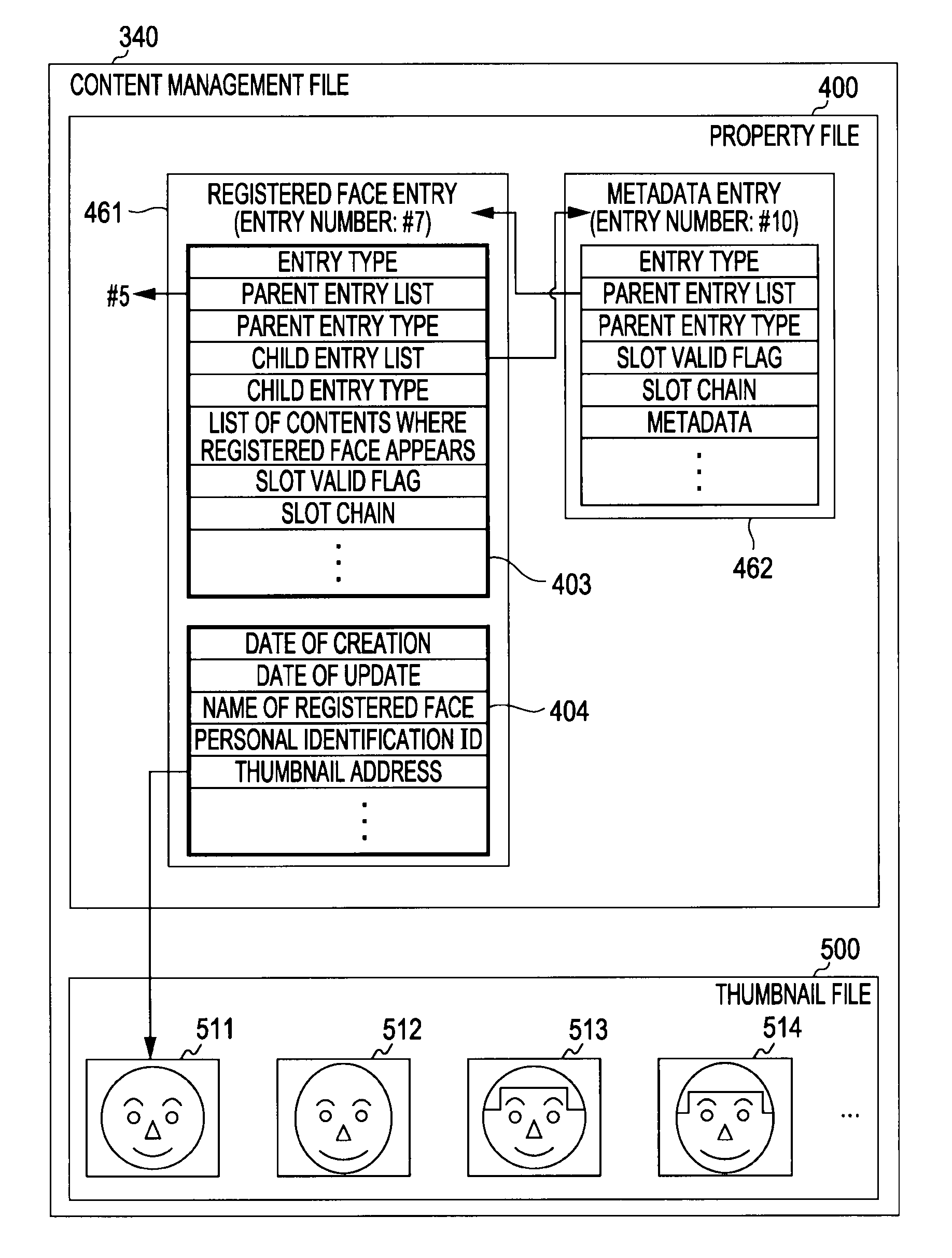 Image processing device, imaging apparatus, image-processing method, and program for face detection, discrimination and file entry correlation
