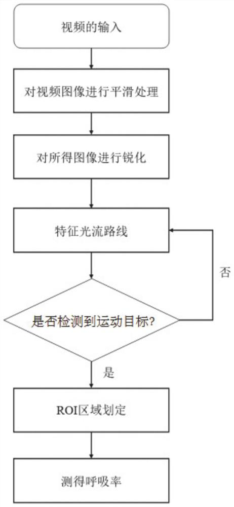 Non-contact respiratory rate detection method and system based on edge optical flow information