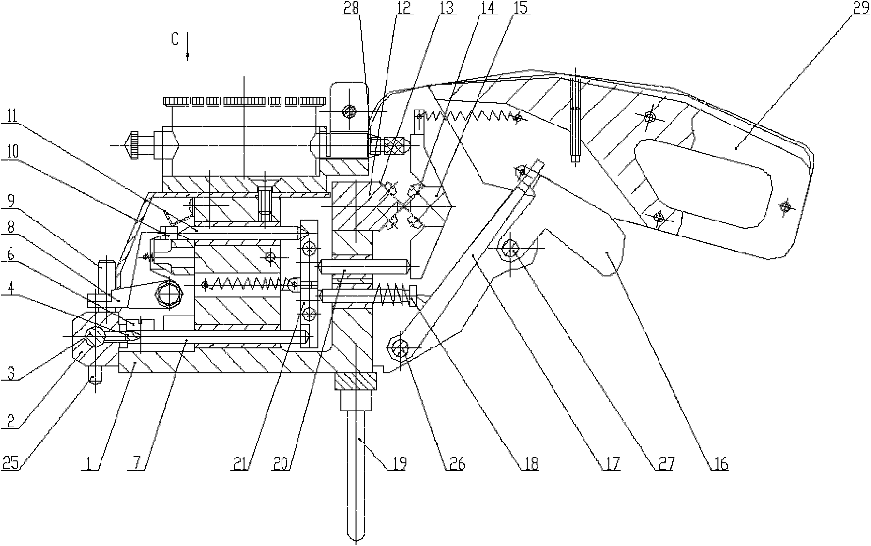 Measuring device for exhaust area of engine turbine guider throat