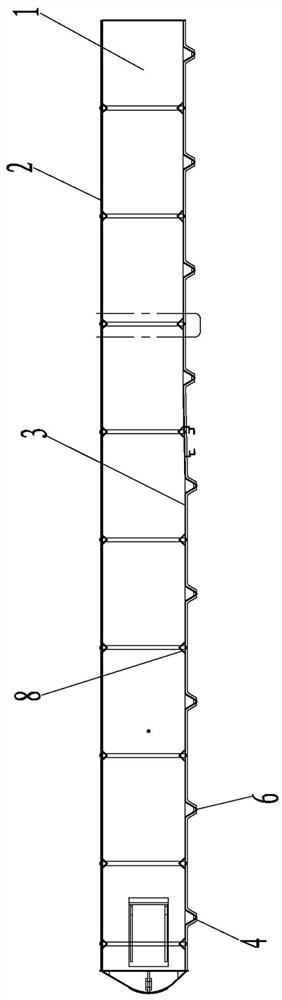 Processing method of spray box in preheating section and final cooling section